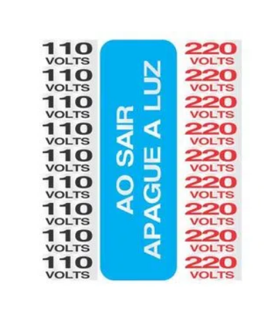 Placa 120ah Etiquetas De Voltagem Sinalize